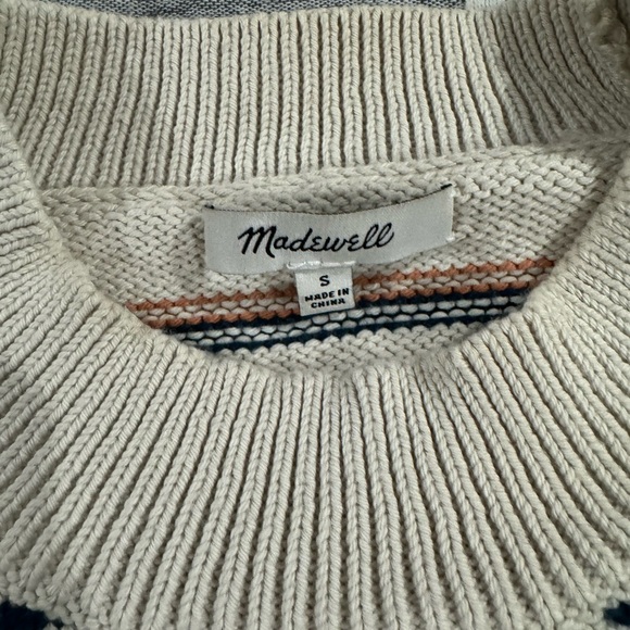 Madewell high low hem, button seam sweater - Picture 2 of 2